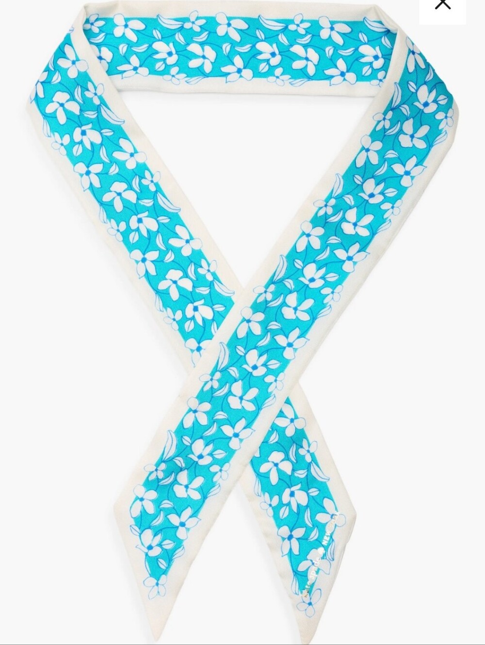 kate spade Floral Vine Silk Skinny Scarf